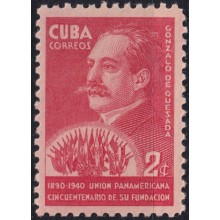 1940-401 CUBA REPUBLICA 1940 MH UNION PANAMERICANA GONZALO DE QUESADA.