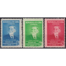 1949-314 CUBA REPUBLICA 1949 MNH RETIRO DE COMUNIACIONES ISMAEL CESPEDES.