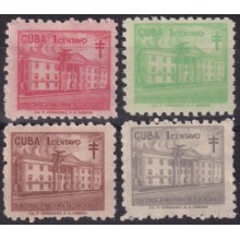 1958-508 CUBA REPUBLICA 1958 MNH PRO TUBERCULOSOS SEMIPOSTAL ARCHITECTURE BUILDING.