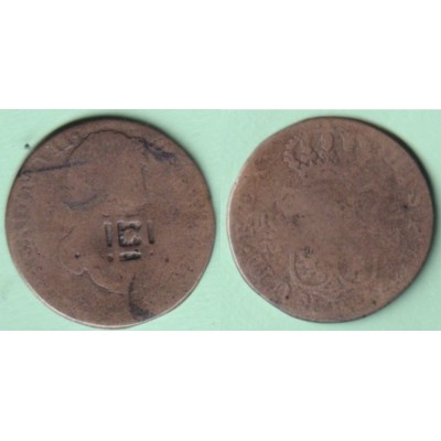 1841-MN-21 CUBA SPAIN 1841 2r FERNANDO VII MADRID COUNTERMARK OF TRINIDAD VIQUE.
