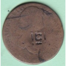 1841-MN-21 CUBA SPAIN 1841 2r FERNANDO VII MADRID COUNTERMARK OF TRINIDAD VIQUE.