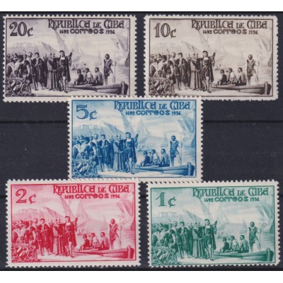 1935-98 CUBA REPUBLICA 1935 MNH NOT ISSUE SOCIEDAD COLOMBISTA COLUMBUS DISCOVERY SHIP.