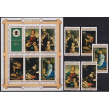 F-EX59735 COOK IS MNH 1974 CHRISTMAS NAVIDAD ART PAINTING RAPHAEL.