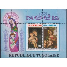 F-EX60150 TOGO MNH 1975 CHRISTMAS NAVIDAD ART PAINTING BELLINI CORREGGIO.
