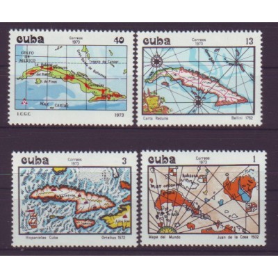 1973-1 CUBA MNH 1973 MAPAS DE CUBA