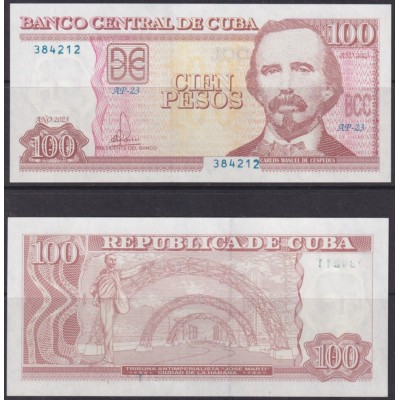 2023-BK-15 CUBA UNC 2023 100$ CARLOS MANUEL DE CESPEDES.