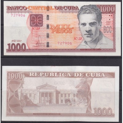 2023-BK-16 CUBA UNC 2023 1000$ JULIO ANTONIO MELLA.