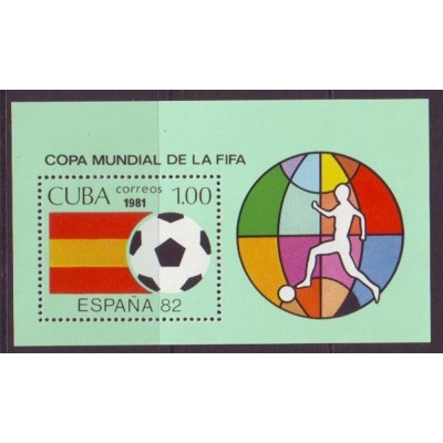 1981-1 CUBA 1981 MNH HF COPA MUNDIAL FUTBOL ESPANA
