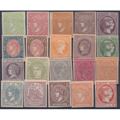 FAC-122 SPAIN ESPAÑA FACSIMILE SEGUI FORGERY LOT OF 20 DIFFERENT.