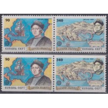 F-EX64298 GREECE MNH 1992 DISCOVERY COLON COLUMBUS SHIP BARCOS MAP BOOKLED.