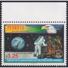 F-EX63063 PENRHYN MNH 1994 SPACE COSMOS 25th APOLLO XI MANNED MOONLANDING.