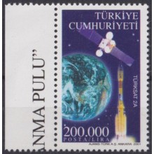 F-EX63141 TURKEY MNH 2001 SPACE EXPLORATION TURKSAT PROGRAM INSAT SATELLITE.