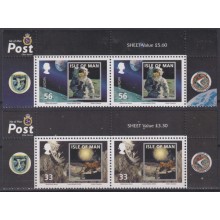 F-EX62462 MAN IS UK MNH 2009 SPACE COSMOS 40th APOLLO XI MANNED MOON LANDING.
