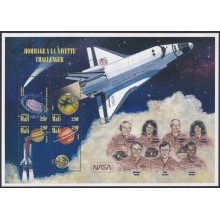 F-EX62615 MALI MNH 1997 SPACE NASA COSMOS HOMMAGE CHALLENGER  ROCKET AIRPLANE.