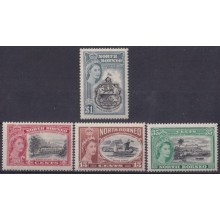 F-EX62056 MALAYSIA NORTH BORNEO ORIGINAL GUM 1956 75th ANNIV NORTH BORNEO.
