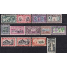 F-EX61914 NEW ZEALAND MH 1940 SET RAILROAD INDIGENOUS SHIP TREE CANOES.