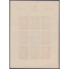F-EX63241 BELGIUM MNH 1940 WINTER HELP CHARITY SHEET LOCAL COAT OF ARMS.