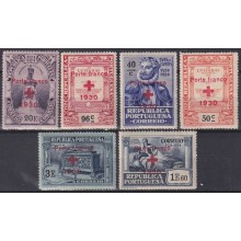 F-EX63243 PORTUGAL 1930 CAMOENS RED CROSS OVEPRINT ORIGINAL GUM.