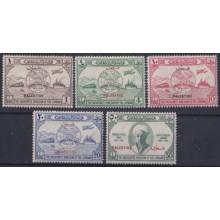 F-EX61987 PALESTINE OVERPRINT TO JORDAN MH 1949 UPU.