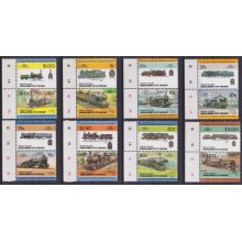 F-EX62878 UNION GRENADINES ST VINCENT MNH 1986 RAILROAD RAILWAYS TRAIN LOCOMOTIVES.