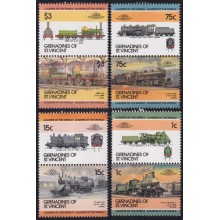 F-EX63850 GRENADINES ST VINCENT MNH 1984 RAILROAD RAILWAYS TRAIN LOCOMOTIVES.