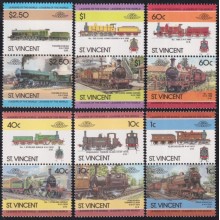 F-EX63862 ST VINCENT MNH 1985 RAILROAD RAILWAYS TRAIN LOCOMOTIVES FERROCARRIL.