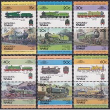 F-EX63876 NANUMEA TUVALU MNH 1984 RAILROAD RAILWAYS TRAIN LOCOMOTIVES FERROCARRIL.