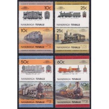 F-EX63883 NANUMAGA TUVALU MNH 1984 RAILROAD RAILWAYS TRAIN LOCOMOTIVES FERROCARRIL.