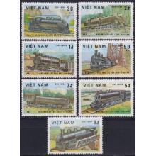 F-EX63872 VIETNAM MNH 1983 RAILROAD RAILWAYS TRAIN LOCOMOTIVES FERROCARRIL.