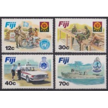 F-EX63889 FIJI MNH 1980 POLICE CLASSIC OLD CAR AUTOMOVIL SHIP.