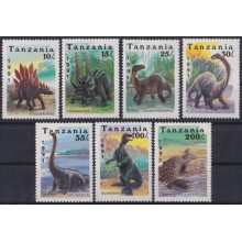F-EX63477 TANZANIA MNH 1991 BLOCK PREHISTORIC FAUNA DINOSAUR.