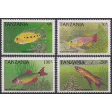 F-EX63475 TANZANIA MNH 1989 MARINE FAUNA FISH.