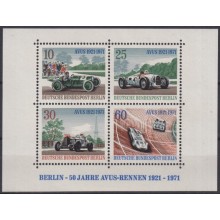 F-EX63497 GERMANY BERLIN MNH 1971 RACING CAR OLD CAR AUTOMOVIL.