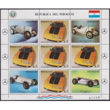 F-EX62235 PARAGUAY MNH 1982 OLD CAR MERCEDES BENZ SHEET.