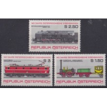 F-EX63307 AUSTRIA MNH 1977 RAILROAD RAILWAYS FERROCARRIL LOCOMOTIVES TRAIN.
