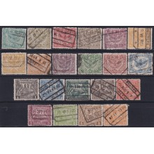 F-EX62775 BELGIUM USED 1938 LONDON ISSUE COLIS POSTAUX RAILROAD RAILWAYS TRAIN FERROCARRIL LOCOMOTIVES.