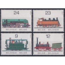 F-EX63265 BELGIUM MNH 1985 CLASSIC RAILROAD RAILWAYS TRAIN FERROCARRIL LOCOMOTIVES.