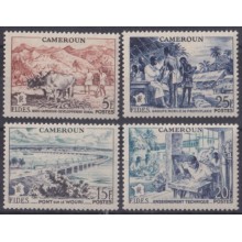 F-EX63582 CAMEROUN MNH 1956 SOCIAL DEVELOPMENT RAILROAD.