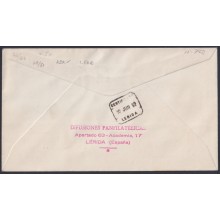 F-EX64123 SIDI IFNI MOROCCO 1952 FDC REG PRO CHILDREN WOMAN TO BARCELONA SPAIN.