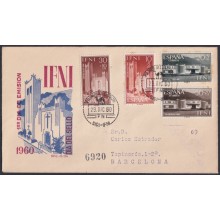 F-EX64083 SIDI IFNI MOROCCO 1960 FDC STAMP DAY ARCHITECTURE BUILDING.