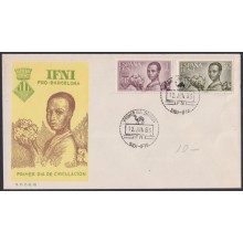 F-EX64068 SIDI IFNI MOROCCO 1963 FDC PRO – BARCELONA INDIGENOUS CHILDREN.