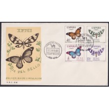 F-EX64130 SIDI IFNI MOROCCO 1965 FDC STAMP DAY FAUNA BUTTERFLIES MARIPOSAS INSECTS ENTOMOLOGY.