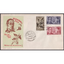 F-EX64090 FERNANDO POO 1964 FDC STAMPS DAY CHACON GOVERNOR SHIP FLOWER.