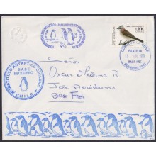 F-EX64173 CHILE ANTARCTIC TERRITORY 2003 BIRD POSTCARD ESCUDERO STATION - CHILE.