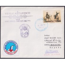 F-EX64172 CHILE ANTARCTIC TERRITORY 2001 UPAEP FLIGHT E. FREI STATION TO SPAIN.
