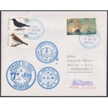 F-EX64167 CHILE ANTARCTIC TERRITORY 2003 COVER EDUARDO FREI STATION BIRD.