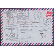 F-EX64217 TAAF FRANCE 1999 ALBATROS PATROL ANTARCTIC STATION PAQUEBOT POSTAGE DUE.