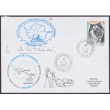 F-EX64216 TAAF FRANCE 2001 DUMONT D´URVILLE ANTARCTIC STATION COVER.