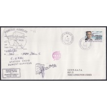 F-EX64206 TAAF FRANCE 2000 DUMONT D´URVILLE ANTARCTIC STATION FLIGHT COVER.