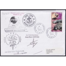F-EX64214 TAAF FRANCE 2004 MARION DUFRESNE PAQUEBOT ANTARCTIC STATION COVER.
